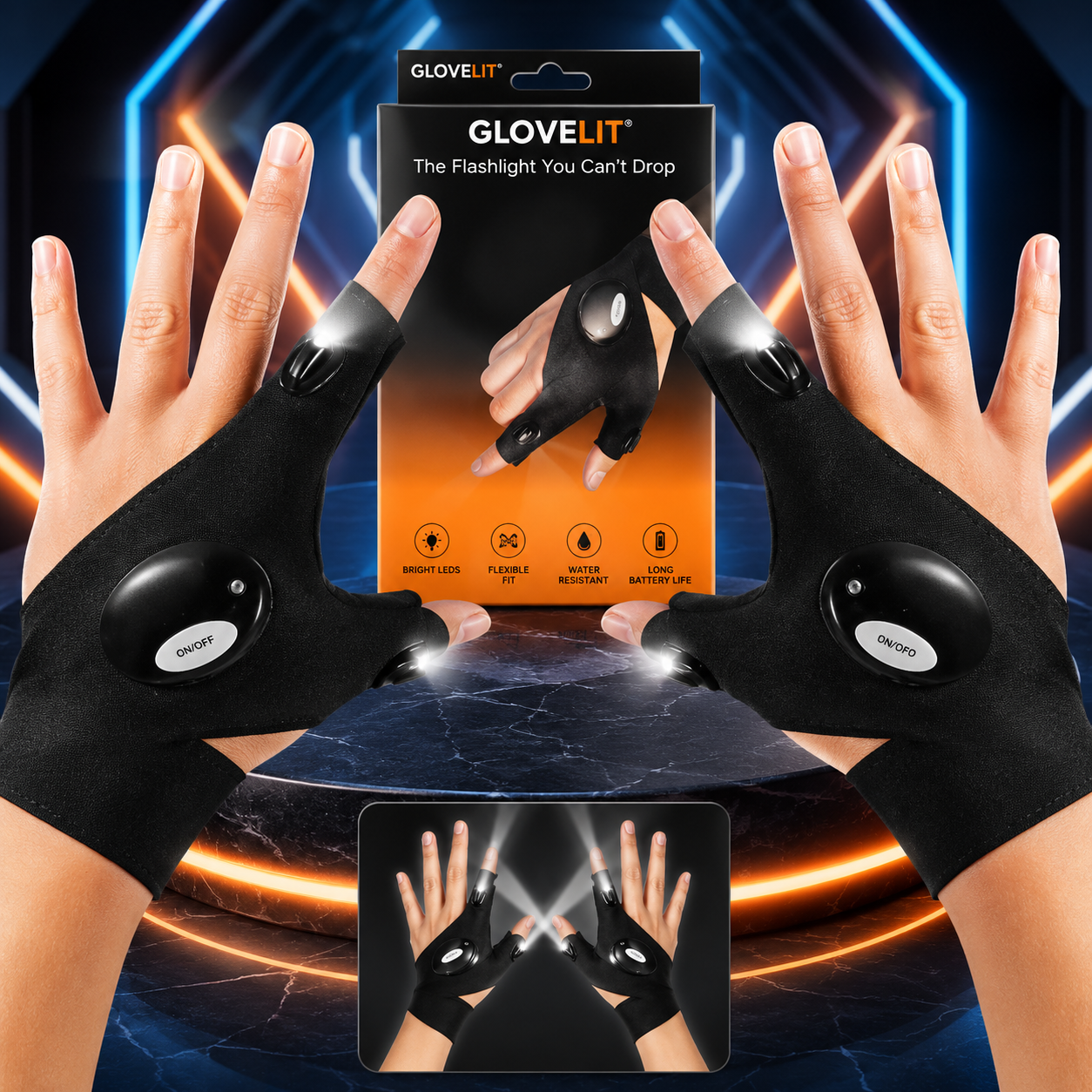 LumiGrip " Guantes LED Manos Libres