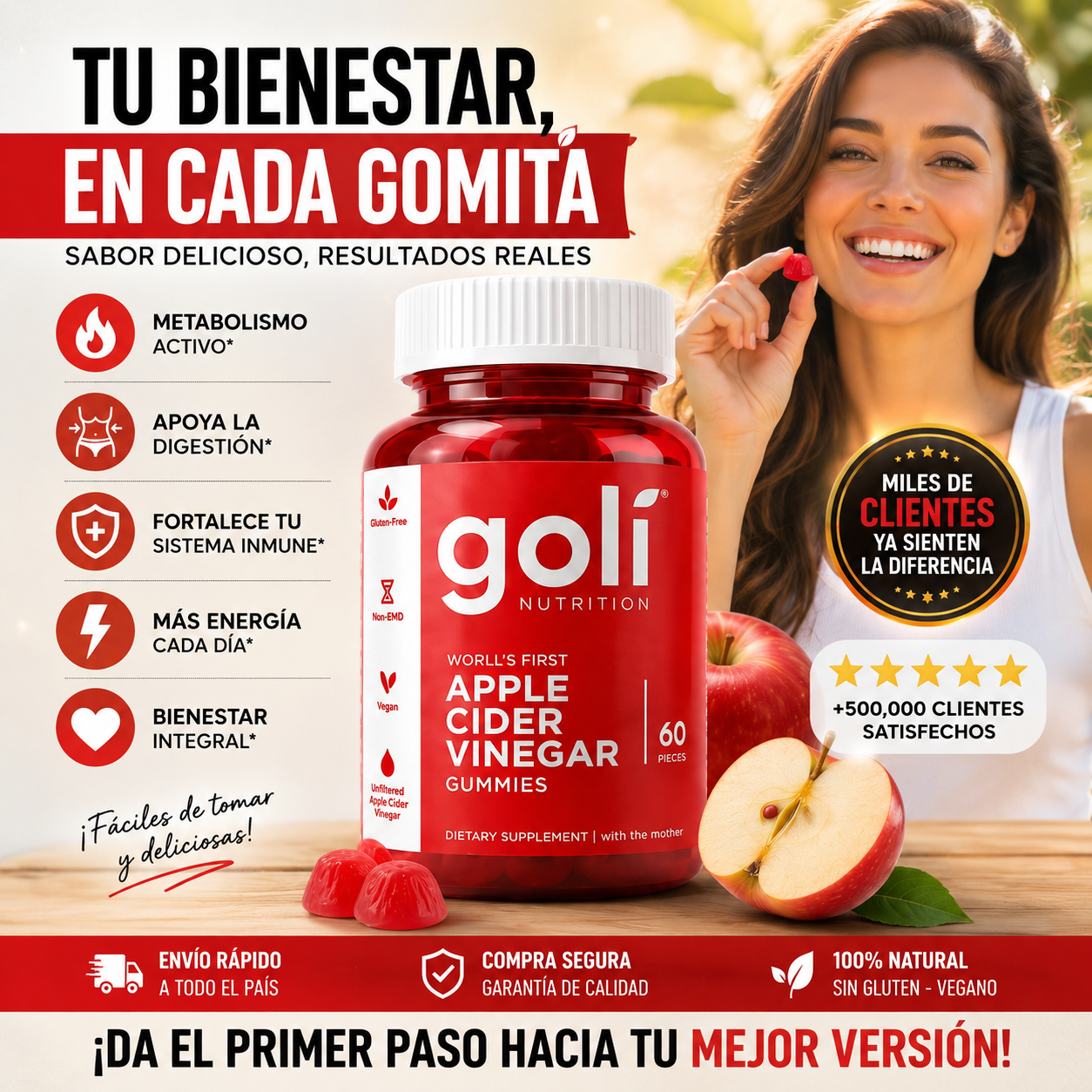 Goli Gomitas con Vinagre de manzana