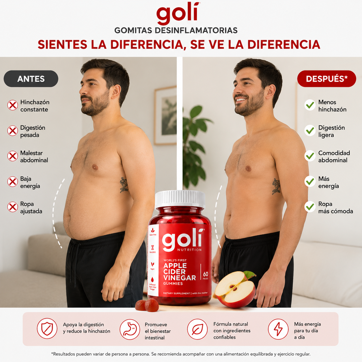 Goli Gomitas con Vinagre de manzana