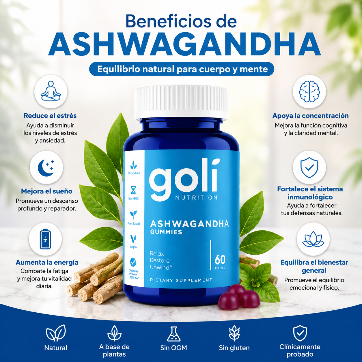 Goli gomitas de Ashwagandha