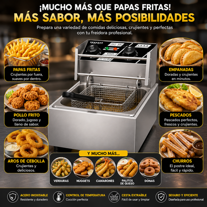 Crispora " Freidora Electrica Premium de 6 L