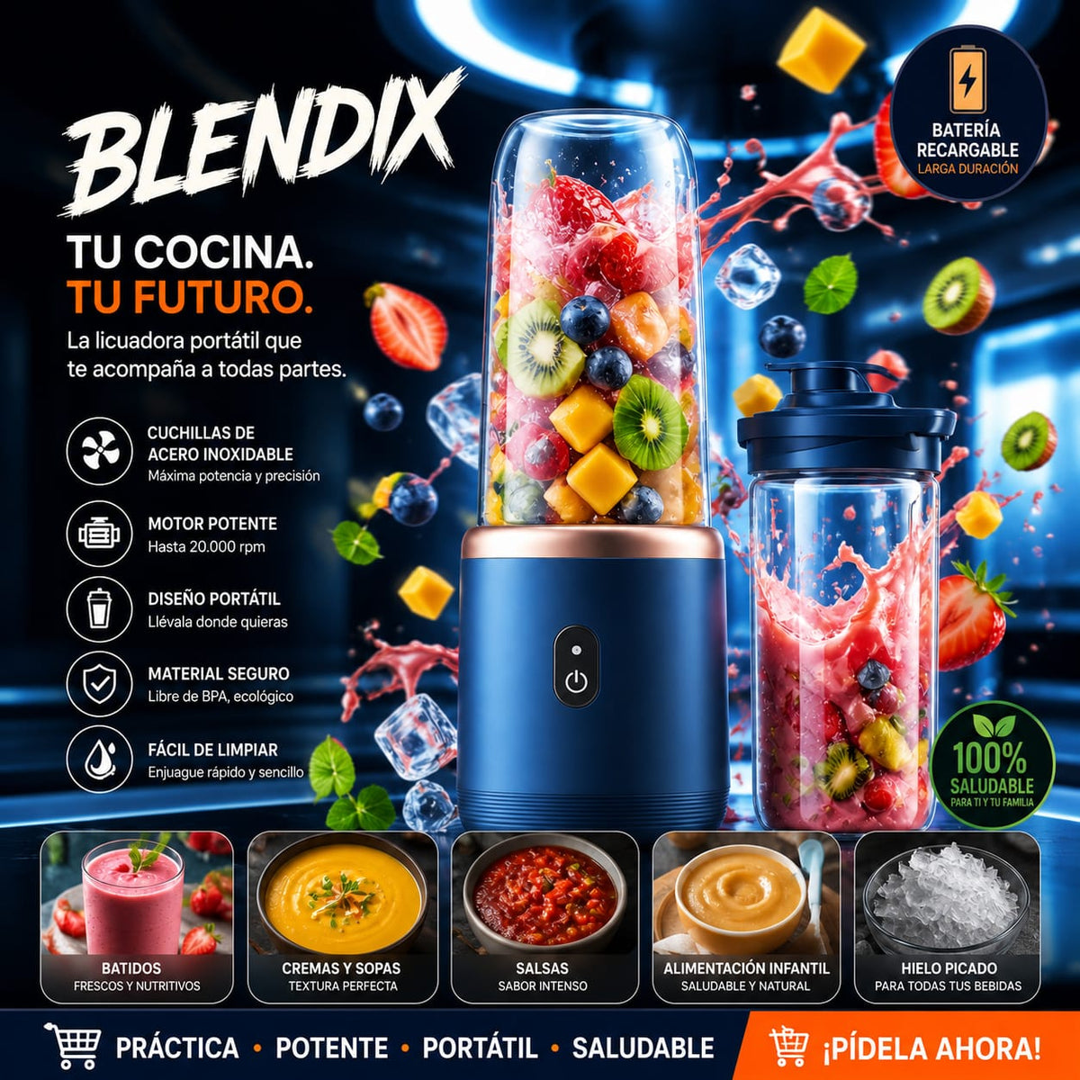 Blendix " LICUADORA PORTATIL 400ML